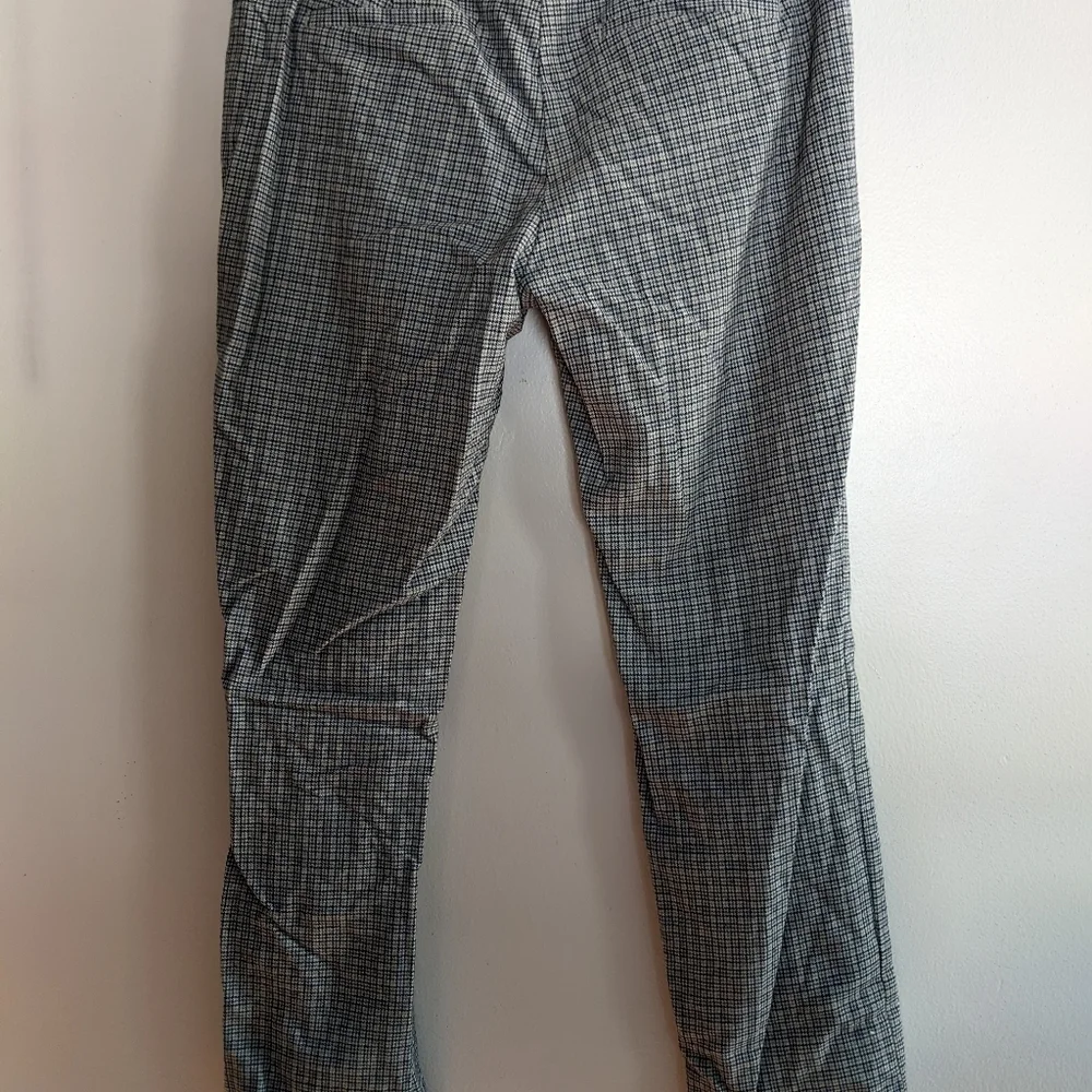 Banana REPUBLIC Size 4 Ryan Crop Pants Blue Black & Gray Plaid Perfect For Fall - Picture 3 of 8
